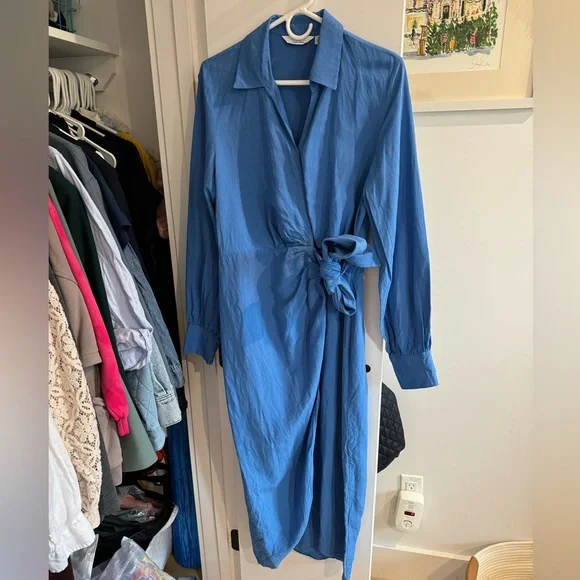 cornflower blue shirt dress Alexa Shirtdress main image 1